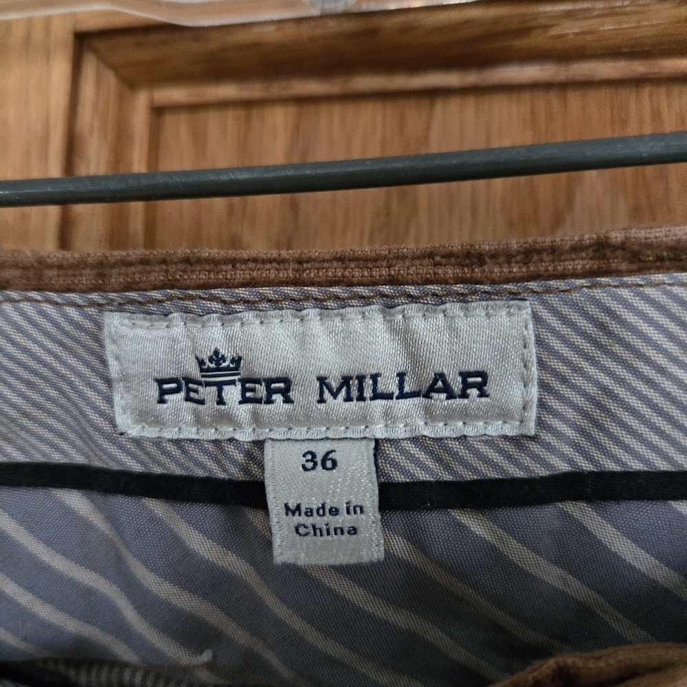 Peter Millar Brown Corduroy Five-Pocket Pant sz 36 - Picture 8 of 11